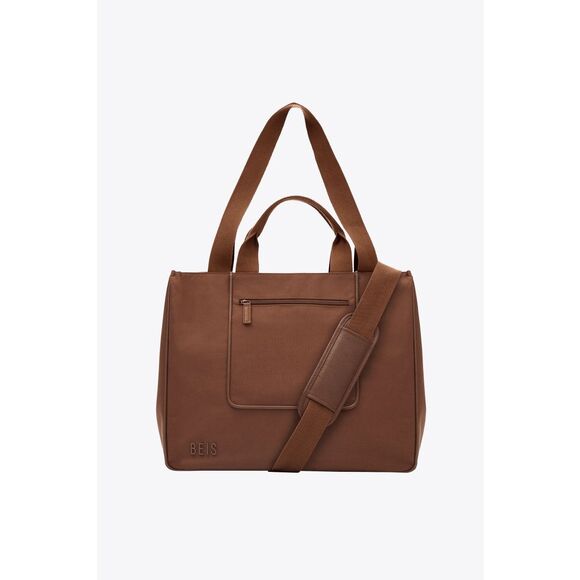 Beis Handbags - NWT BEIS The East/West Tote in Maple Brown